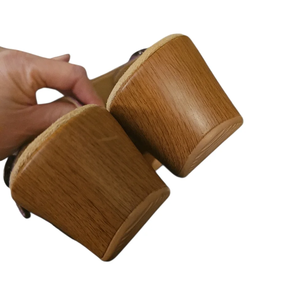 Dansko Sophie Sandals 37 Sparkle Slide Purple Rainbow Buckle Iridescent Slip On - Picture 5 of 6